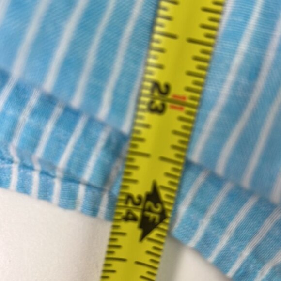 J. Jill Petite Love Linen Blue White  Oversized Pinstripe - Picture 8 of 10